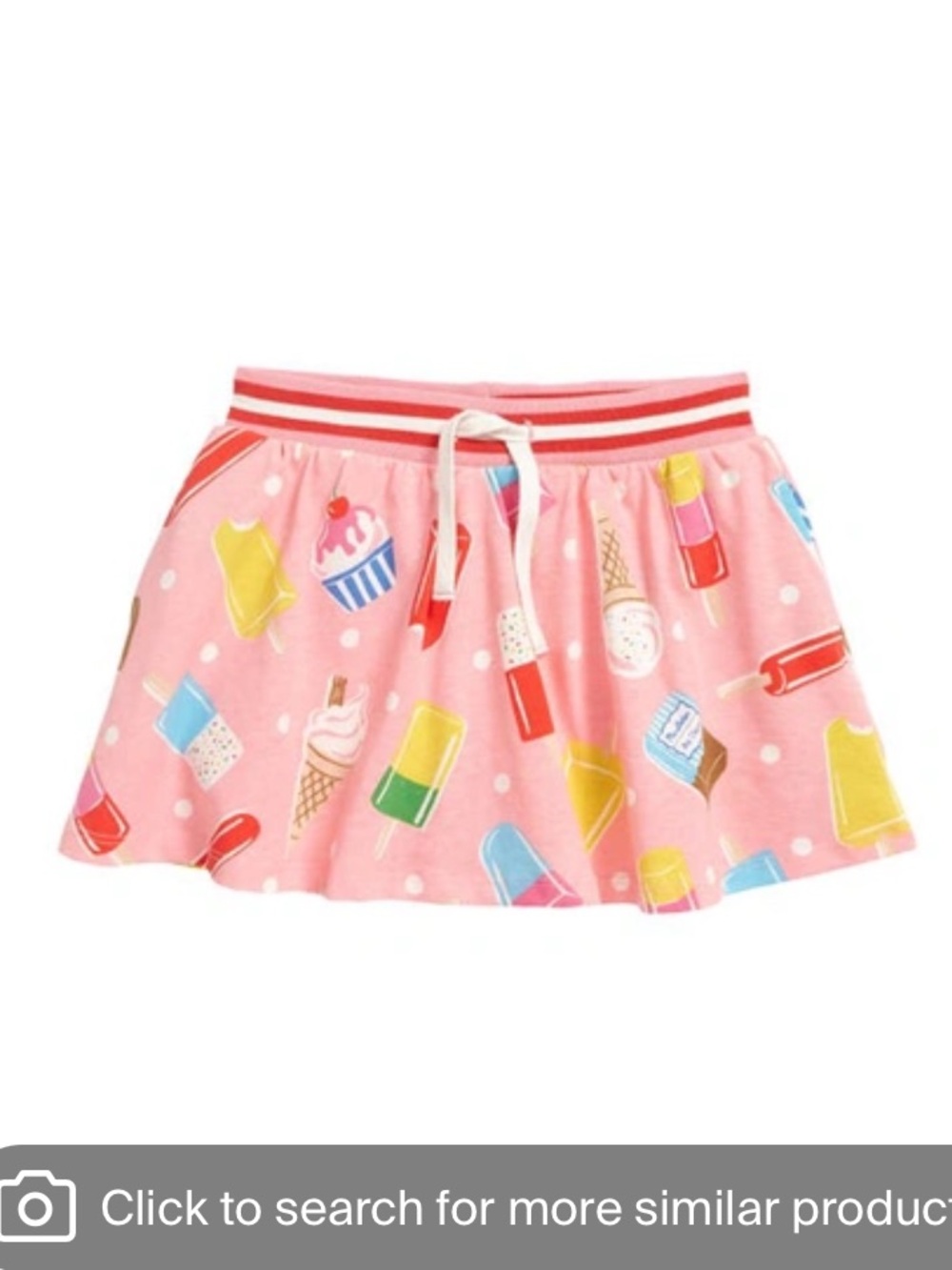Mini Boden Kids' Print Jersey Skort In Pink Lemonade Ice Cream Spot